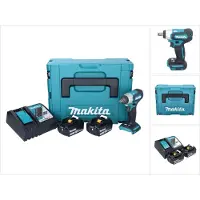 Makita Visseuse à chocs sans fil DTW 181 RFJ 18 V 210 Nm 1/2" sans balais + 2 batteries 3,0 Ah + chargeur + Makpac
