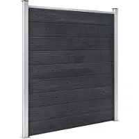 vidaXL Clôture de jardin WPC 1564x186 cm Gris