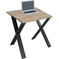 VCM Bureau en bois | H. 76 x W. 80 x T. 80 cm | Table d'ordinateur simple | pieds en métal de haute qualité | Table de travail | Mobilier de bureau - Lona X