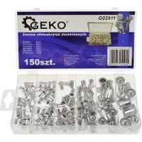 GEKO Ecrous rivets aluminium 150 pcs - G02911