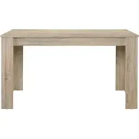 En.casa Table de salle à manger 'Nora' pour 6 personnes 140x90x77 cm chêne clair