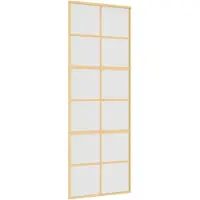 vidaXL Porte coulissante Golden 76x205 cm Mat verre ESG et aluminium