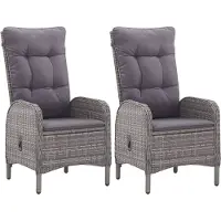 vidaXL Ensemble de jardin 3 pièces Gris