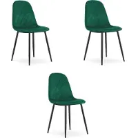 Leobert Chaise ASTI - velours vert foncé x 3