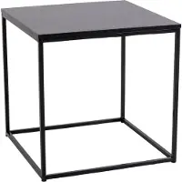 Ebuy24 Viggo Table basse d'angle noir.