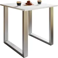 VCM Table à manger en bois premium | H. 76 x L. 80 x D. 50 cm | Table à manger de cuisine Xona U