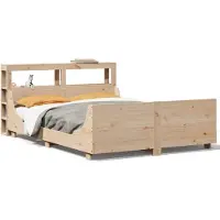 vidaXL Lit en pin massif sans matelas 140x200 cm