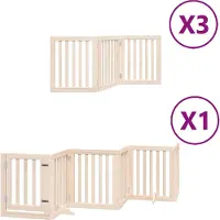 vidaXL Porte pour chien 15 pièces avec porte Pliable 750 cm bois de peuplier