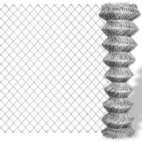 vidaXL Clôture à mailles losangées Acier galvanisé 25x1 m Argenté