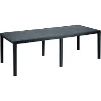 IPAE Progarden Table Extensible Anthracite Polypropylène Robuste, Extensible De 150 à 220 Cm -