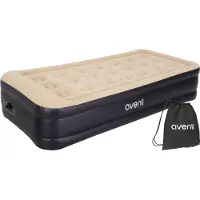 JILONG Matelas gonflable AVENLI Twin High Raised - 196 x 97 x 47 cm avec pompe