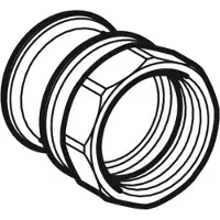 Geberit Mapress, adaptateur en acier inoxydable avec filetage interne DN 25 (31809) (Raccord à sertir)