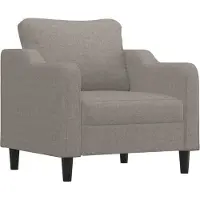 vidaXL Fauteuil taupe 60 cm Tissu