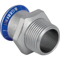 Geberit Mapress, adaptateur en acier inoxydable, transition 42 mm filetage extérieur - 31710 (Raccord à sertir)