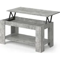 Vicco Table basse Lorenz Béton 100x50cm avec fonction d'élévation, Model 30655