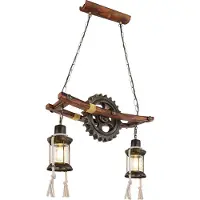 Globo Lighting Suspension en métal couleur laiton, 2x E27