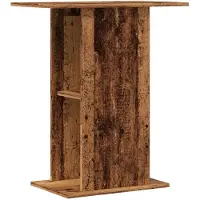 vidaXL Support pour aquarium imitation vieux bois 36x60,5x72,5 cm Matériau dérivé du bois