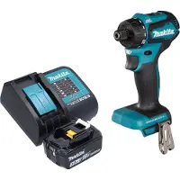 Makita DDF 083 SF1 Perceuse-visseuse sans fil 18 V 40 Nm 1/4'' Brushless + 1x batterie 3,0 Ah + chargeur