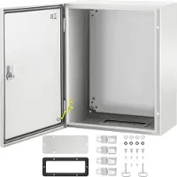 Vevor Boîtier en acier NEMA, 20 x 16 x 10\'\' Boîtier deen acier NEMA 4X, IP66 étanche à l'eau et à la poussière, boîtier de raccordement électrique pour l'extérieur/intérieur, avec plaque de montage