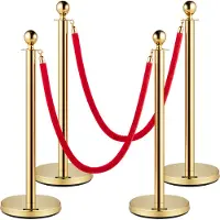 Vevor Poteau de Guidage Doré 4PCs