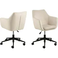 Actona Design Scandinavia Nora chaise de bureau, tissu, sable