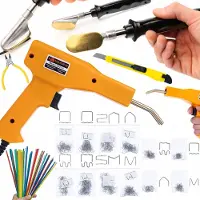 Rosfix Kit: Machine à Souder le Plastique et Agrafeuse à Chaud – 230 V, 50 W, 800 Agrafes, 5 Fils de Soudure | Pour PP, PE, ABS, PVC
