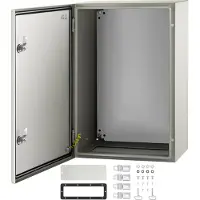 Vevor Boîtier en acier NEMA, 24 x 16 x 10'' Boîtier deen acier NEMA 4X, IP66 étanche à l'eau et à la poussière, boîtier de raccordement électrique pour l'extérieur/l'intérieur, avec plaque de montage