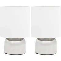 vidaXL Lampes de table 2 pcs. Capteur tactile Blanc E14