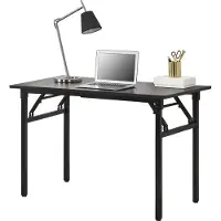 Neu.haus [] Table pliante - 120 x 60cm Bureau Table d'ordinateur Table pliante Marron foncé