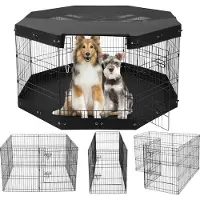 Vevor Parc pour Chien 160x160x76 cm Enclos Chat Chiot Pliable 8 Panneaux