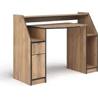Vicco Table de jeu Joel Chêne de force doré 123.2x45cm avec 1 tiroir et 1 porte, Model 41595