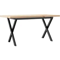 vidaXL Table basse piètement en X 90x40x45,5cm pin massif & acier