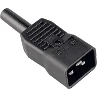 Bachmann Connecteur secteur 915.175 mâle Nbr total de pôles: 2 16 A noir 1 pc(s)