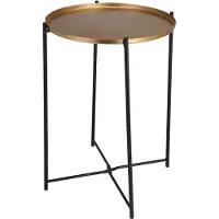 Koopman Table d'appui avec plateau doré 47 cm
