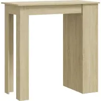 vidaXL Table de bar avec étagère Chêne Sonoma 102x50x103,5 cm Bois composite