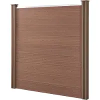 Neu.holz Clôture de jardin WPC avec poteaux 180x180cm