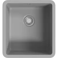 vidaXL Évier en granit simple bassin gris