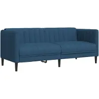 vidaXL Canapé 2 places bleu tissu