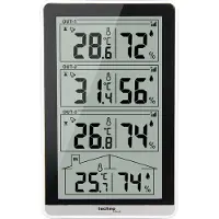 Technoline WS 7060 - station de température moderne avec 3 capteurs externes et 4 valeurs de mesure de