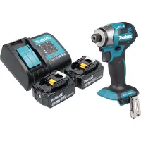 Makita DTD 173 ST Clé à choc sans fil 18 V 180 Nm 1/4" Brushless + 2x batterie 5,0 Ah + chargeur