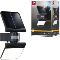 Paulmann Lèche-mur solaire à LED Lesla Détecteur de mouvement àcrépusculaire (IR)