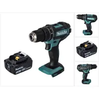 Makita DHP 482 T1 Perceuse-visseuse à percussion sans fil 18 V 62 Nm + 1x batterie 5,0 Ah - sans chargeur