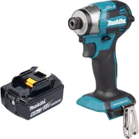 Makita DTD 173 G1 Clé à choc sans fil 18 V 180 Nm 1/4" Brushless + 1x batterie 6,0 Ah - sans chargeur