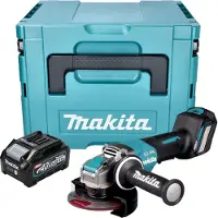 Makita GA 044 GM101 Meuleuse d'angle sans fil 40 V max. 125 mm X-LOCK Brushless + 1x batterie 4,0 Ah + Makpac - sans chargeur