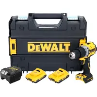 DeWalt DCD 805 D2T Perceuse-visseuse à percussion sans fil 18 V 90 Nm Brushless + 2x batterie 2,0 Ah + chargeur + TSTAK