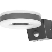 Adviti Projecteur de jardin Howlit AD-OP-6205GLPMR4, 20 W, LED SMD, 1800 lm, IP65, 4000 K, détecteur de mouvement et de luminosité, angle de détection de 140°, gris
