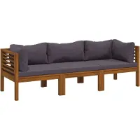 vidaXL Canapé de jardin 3 places avec revêtement en bois massif d'acacia