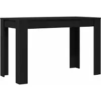 vidaXL Table de salle à manger noire imitation chêne 120x60x76 cm Bois composite