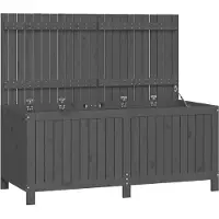 vidaXL Coffre de jardin Gris 147x68x64 cm Pin massif