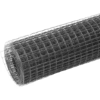 vidaXL Clôture en fil de fer acier avec revêtement PVC 10x1 m Gris